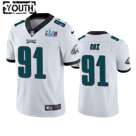 Maillot Philadelphia Eagles Fletcher Cox 91 Blanc Super Bowl LVII Vapor Limited - Enfant Maillot Philadelphia Eagles Fletcher Cox 91 Blanc Super Bowl LVII Vapor Limited - Enfant